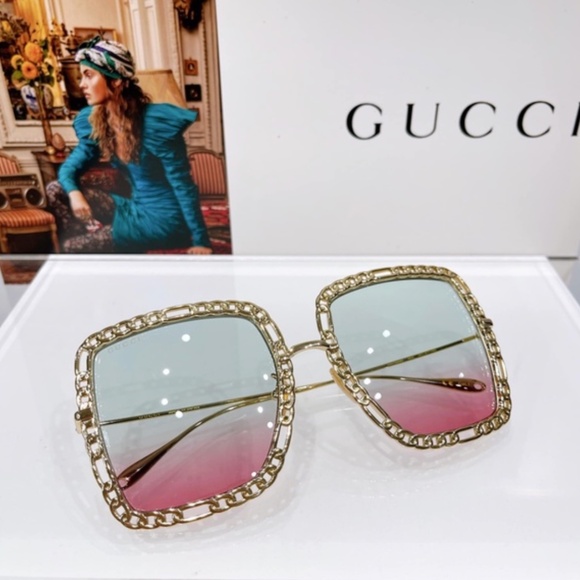 NEW GUCCI GG1033S - 003 Chain Sunglasses - Picture 4 of 10